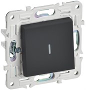 IEK SKANDY Графит Выключатель 1-клавишный проходной с индикацией 10А SK-V08G SK-V12-1-10-K53