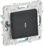 IEK SKANDY Графит Выключатель 1-клавишный с индикацией 10А SK-V07G SK-V10-1-10-K53