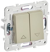 IEK SKANDY Бежевый Выключатель жалюзи 10А SK-V12B SK-V15-0-10-K10