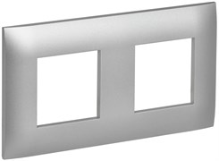 IEK SKANDY Серебряный Рамка 2-ая SK-F02S SK-M22-K23