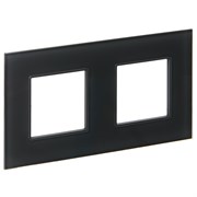 IEK SKANDY Стекло Графит Рамка 2-ая SK-F22G SK-M22-G-K53