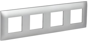 IEK SKANDY Серебряный Рамка 4-ая SK-F04S SK-M42-K23