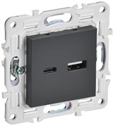 IEK SKANDY Титан Розетка USB A+C 3,1А SK-R14T SK-U22-D31-K48