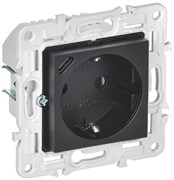 IEK SKANDY Черный Розетка с/з с защитными шторками 16А с USB C 18Вт SK-R17Bl SK-R14-16-U14-018-K02