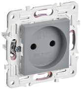 IEK SKANDY Серый Розетка б/з 10А SK-R02Gr SK-R10-10-K03