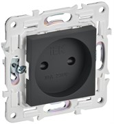 IEK SKANDY Графит Розетка б/з с защитными шторками 10А SK-R01G SK-R13-10-K53