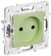 IEK SKANDY Мятный Розетка б/з с защитными шторками 10А SK-R01G SK-R13-10-K06