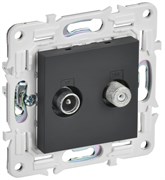 IEK SKANDY Графит Розетка двойная TV+SAT SK-A13G SK-AF20-O-K53