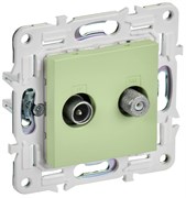 IEK SKANDY Мятный Розетка двойная TV+SAT SK-A13G SK-AF20-O-K06
