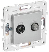 IEK SKANDY Серебряный Розетка двойная TV+SAT SK-A13S SK-AF20-O-K23