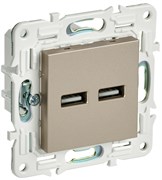 IEK SKANDY Шампань Розетка USB A+A 3,1А SK-R15Sh SK-U21-D31-K37