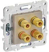 IEK SKANDY Шампань Аудиорозетка 4-ая SK-A01Sh SK-S40-K37