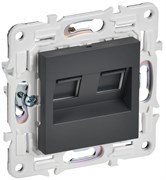 IEK SKANDY Титан Розетка компьютерная двойная RJ45 кат.5E SK-K03T SK-K20-1-K48