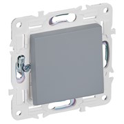 IEK SKANDY Серый Выключатель 1-клавишный перекрестный 10А SK-V03Gr SK-V13-0-10-K03