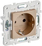 IEK SKANDY Песочный Розетка с/з с защитными шторками 16А SK-R04Sa SK-R14-16-K98