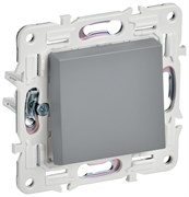 IEK SKANDY Серый Выключатель 1-клавишный проходной 10А SK-V02Gr SK-V12-0-10-K03