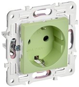 IEK SKANDY Мятный Розетка с/з с защитными шторками 16А б/к SK-R06G SK-R14-16-1-K06