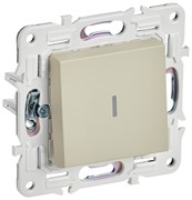 IEK SKANDY Бежевый Выключатель 1-клавишный проходной с индикацией 10А SK-V08B SK-V12-1-10-K10