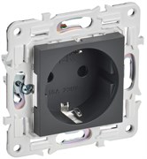 IEK SKANDY Титан Розетка с/з с защитными шторками 16А б/к SK-R06T SK-R14-16-1-K48