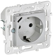 IEK SKANDY Серебряный Розетка с/з с защитными шторками 16А с USB C 18Вт SK-R17S SK-R14-16-U14-018-K23
