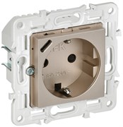IEK SKANDY Шампань Розетка с/з с защитными шторками 16А с USB C 18Вт SK-R17Sh SK-R14-16-U14-018-K37