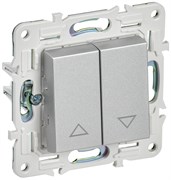 IEK SKANDY Серебряный Выключатель жалюзи 10А SK-V12S SK-V15-0-10-K23
