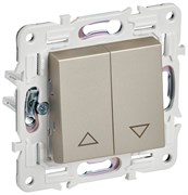 IEK SKANDY Шампань Выключатель жалюзи 10А SK-V12Sh SK-V15-0-10-K37