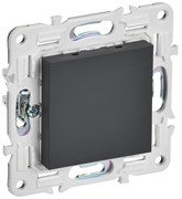 IEK SKANDY Графит Заглушка с суппортом SK-C01G SK-PL10-K53