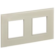 IEK SKANDY Стекло Бежевый Рамка 2-ая SK-F22B SK-M22-G-K10