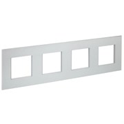 IEK SKANDY Металл Серебряный Рамка 4-ая SK-F34S SK-M42-M-K23