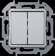 Legrand Inspiria алюминий переключатель двухклавишный 10 AX - 250 В 673657