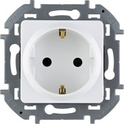 Legrand Inspiria белый розетка 2К+З со шторками - немецкий стандарт - 16 А - 250 В 673730