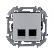Legrand Inspiria алюминий двойная розетка RJ 45 - категория 5e - UTP 673837