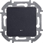 Переключатель 1-кл. Inspiria 10А IP20 250В 10AX с подсветкой / индикацией механизм антрацит Leg 673663 pe554696