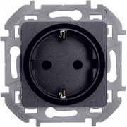 Розетка 1-м СП Inspiria 16А IP20 250В 2P+E защ. шторки немецк. стандарт механизм антрацит Leg 673733 pe694413