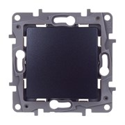 Legrand Etika Антрацит Переключатель промежуточный 1-клавишный, винтовые клеммы, 10AX, 250 В 672649