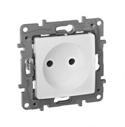 Legrand Etika белый розетка без заземления, винтовые клеммы 672220