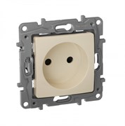 Legrand Etika слоновая кость розетка без заземления со шторками, винтовые клеммы 672334