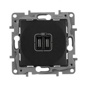 Legrand ETIKA антрацит зарядка USB C-C 672635
