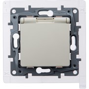 Legrand Etika Слоновая кость Розетка 2К+З IP44 672326