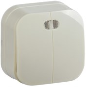 IEK GLORY ВС20-2-1-ХК Выключ. 2-кл. инд. о/у 10А GLORY крем. EVH21-K33-10