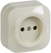IEK GLORY РС20-2-ХК Розет. 1-ая без з/к о/у 10А GLORY крем. ERH10-K33-10