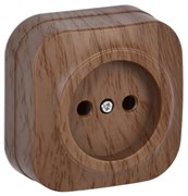 IEK GLORY РС20-2-ХД Розет. 1-ая без з/к о/у 10А GLORY дуб ERH10-K24-10