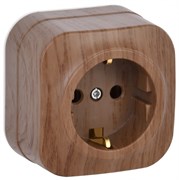 IEK GLORY РС20-3-ХД Розет. 1-ая с з/к о/у 16А GLORY дуб ERH11-K24-16