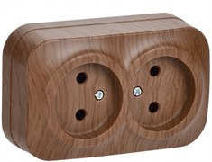 IEK GLORY РС22-2-ХД Розет. 2-ая без з/к о/у 10А GLORY дуб ERH20-K24-10