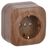 IEK GLORY РСш20-3-ХД Розет. 1-ая с з/к и з/ш о/у 16А GLORY дуб ERH14-K24-16