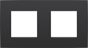 Niko Intense Черный матовый Рамка на 2 поста 130-76800