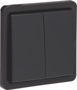 Niko Hydro Черный Переключатель 2-клавишный, IP55, пруж клеммы 761-32605