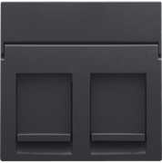 Niko Антрацит Накладка на розетку RJx2 122-65200