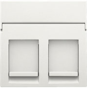 Niko Белый Накладка на розетку RJx2 101-65200